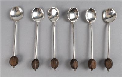 6 Mokkalöffel, - Decorative Porcelain & Silverware