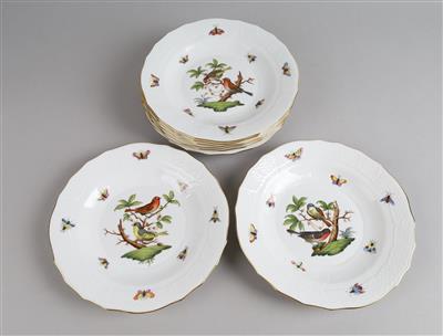 Herend - 8 Vorspeiseteller, - Decorative Porcelain & Silverware