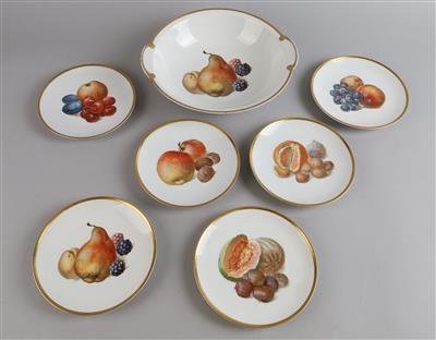 6 Obstteller, 1 Schüssel, Fa. Thomas, - Decorative Porcelain and Silverware