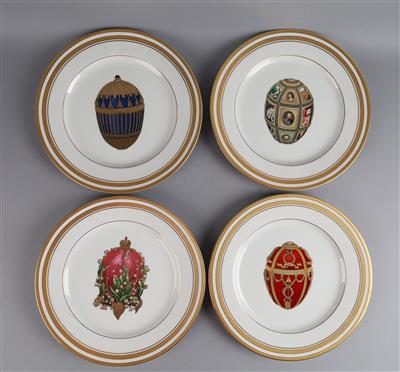 Fabergè - 4 Teller, - Decorative Porcelain and Silverware