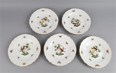 Herend - 5 Dessertteller, - Decorative Porcelain and Silverware