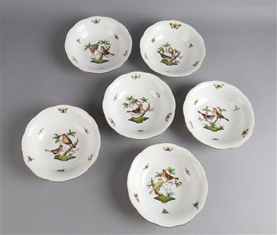 Herend - 6 Obstschalen Dm. 16,6 cm, - Decorative Porcelain and Silverware