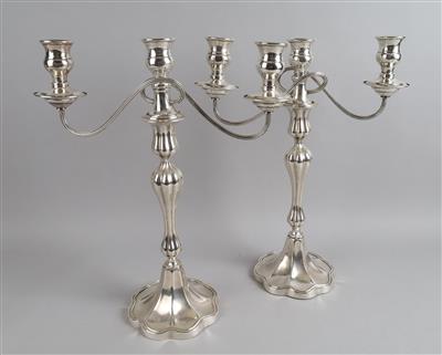 Berndorf - Paar Kerzenleuchter, - Decorative Porcelain & Silverware