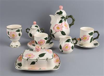 Kaffeeservice, Villeroy  &  Boch, "Wild Rose" um 1960, - Decorative Porcelain and Silverware