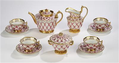 Teeservice 15 Teile, Böhmen, Schlaggenwald 1835, - Decorative Porcelain and Silverware
