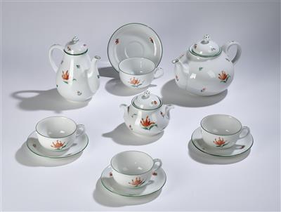 Teeservice, Augarten, - Decorative Porcelain and Silverware
