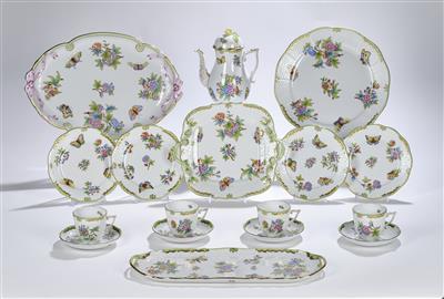 Kaffeeservice "Victoria Bord d'Or", Herend um 1995, - Decorative Porcelain and Silverware