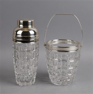 Quist - Cocktailshaker und Eiskübel, - Dekorativní porcelán a stříbro