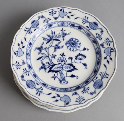 5 Meissen Zwiebelmuster Dessertteller, - A Tavola! Antiquariato