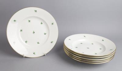 6 Suppenteller, Porzellanmanufaktur Augarten, - Decorative Porcelain & Silverware