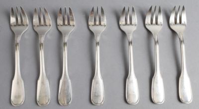 Christofle - 7 Austerngabeln, - Decorative Porcelain & Silverware