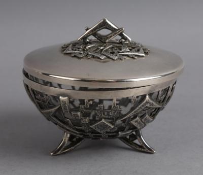Deckeldose, - Decorative Porcelain & Silverware