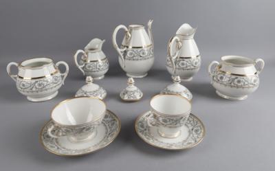 Elegantes Kaffee-Teeservice, Pirkenhammer, Böhmen um 1860, - Tischlein deck dich!