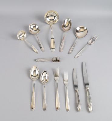 Schwedisches Besteck Hauptund Vorspeise Besteck für 12 Peronen, - Decorative Porcelain & Silverware