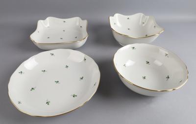 Augarten - 2 runde Schüsseln,2 eckige Schüsseln, - Decorative Porcelain & Silverware