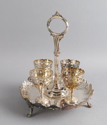 Walker  &  Hall, Sheffield - Eierbecherständer, - Decorative Porcelain & Silverware