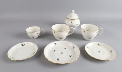 Augarten - 2 Kaffeetassen, Mokkatase, 1 Zuckerdose, - Decorative Porcelain & Silverware
