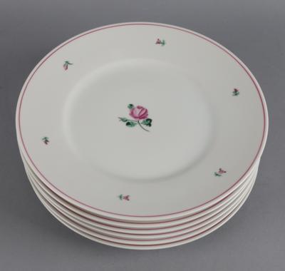 Augarten - 6 Speiseteller, - Decorative Porcelain & Silverware