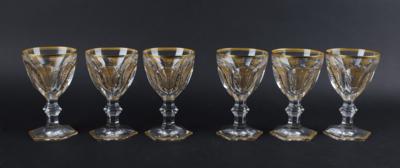 Baccarat - 6 Weingläser, - Antiquariato