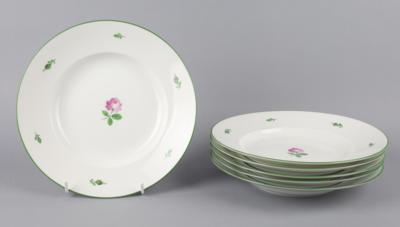 Augarten - 6 Suppenteller, - Decorative Porcelain & Silverware