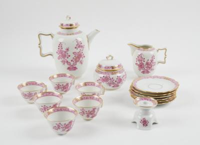 Augarten, Moccaservice Dekor "Indisch Purpur", - Decorative Porcelain & Silverware