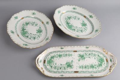 Herend - 2 ovale Platten, 1 Sandwichplatte, - Decorative Porcelain & Silverware