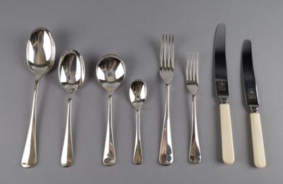 Warriss, Sheffield - Vorspeise- und Hauptspeisebesteck für 6 Personen, - Decorative Porcelain & Silverware