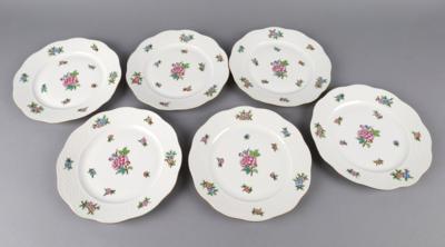 6 Dessertteller Dm. 19 cm, Herend, - Decorative Porcelain and Silverware