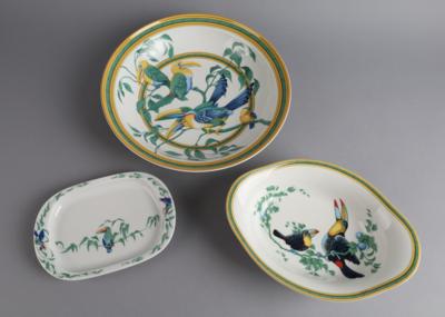 Hermès Toucans Schüssel, ovale Schale (Baker), kl. ovale Platte, - Antiquariato