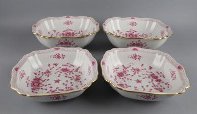 Meissen - 4 quadratische Schüsseln, - Decorative Porcelain and Silverware