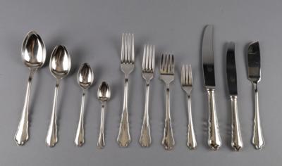 Berndorf - Vorspeise-, Hauptspeise- und Fischbesteck für 6 Personen, Form Menuett, - Decorative Porcelain & Silverware