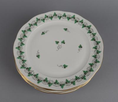 Herend - 6 Speiseteller Dm. 25,2 - 25,5 cm, - Decorative Porcelain & Silverware