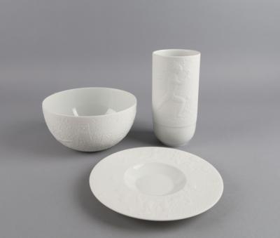 Rosenthal Zauberflöte - 1 Vase, 1 Schüssel, 1 Untersetzer, - Decorative Porcelain & Silverware