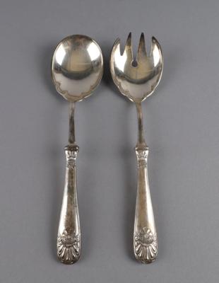 Silber Salatbesteck, - Decorative Porcelain & Silverware