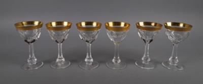 Moser Lady Hamilton Gold - 6 Sherrygläser, - Decorative Porcelain & Silverware