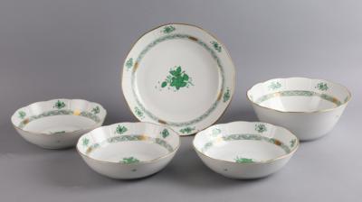 4 runde Schüsseln, 1 runde Schale, Herend, - Decorative Porcelain & Silverware