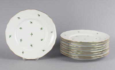 Augarten - 9 Speiseteller, - Decorative Porcelain & Silverware