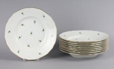 Augarten - 9 Suppenteller, - Decorative Porcelain & Silverware