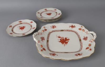 Herend - 5 kleine Dessertteller Dm. 16,5 cm, - Decorative Porcelain & Silverware