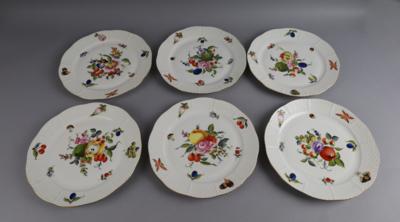 Herend - 6 Speiseteller, - Decorative Porcelain & Silverware