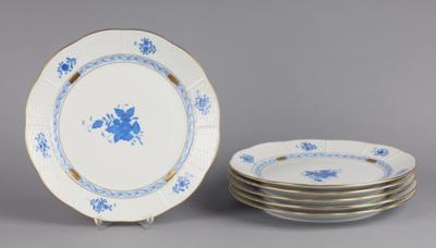 Herend - 6 Speiseteller Dm. ca. 25,5 cm, - Decorative Porcelain & Silverware