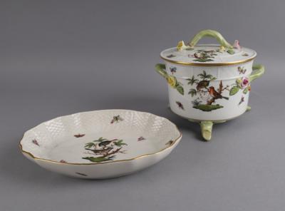 Herend Deckelgefäß, 1 Raviere, - Decorative Porcelain & Silverware