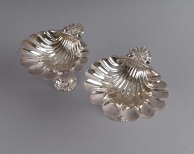 Mappin  &  Webb, Sheffield - Paar Gewürzschälchen, - Decorative Porcelain & Silverware