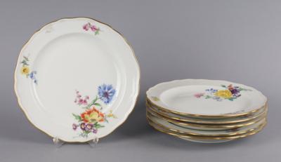 Meissen - 6 Teller Dm. 21,5 cm, - Decorative Porcelain & Silverware