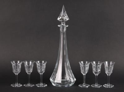 Moser - 1 Karaffe mit Stöpsel, 6 Likörgläser, - Decorative Porcelain & Silverware