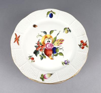 Herend - 6 Speiseteller, - Decorative Porcelain & Silverware