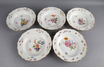 Meissen - 10 Suppenteller, - Decorative Porcelain & Silverware