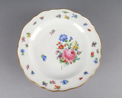 Meissen - 6 Dessertteller, Dm. 20,5-21 cm, - Decorative Porcelain & Silverware