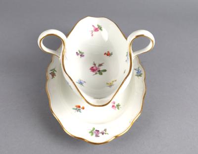 Meissen Sauciere mit fixem Untersatz, - A Tavola! Antiquariato