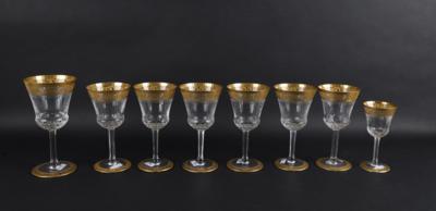 Saint-Louis - 6 Weingläser Höhe 16,2 cm, 1 Weinglas Höhe 17,2 cm, 1 Dessertweinglas Höhe 13 cm, - Decorative Porcelain & Silverware